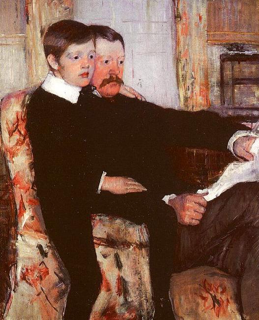 Mary Cassatt Alexander J Cassatt and his son Robert Kelso France oil painting art
